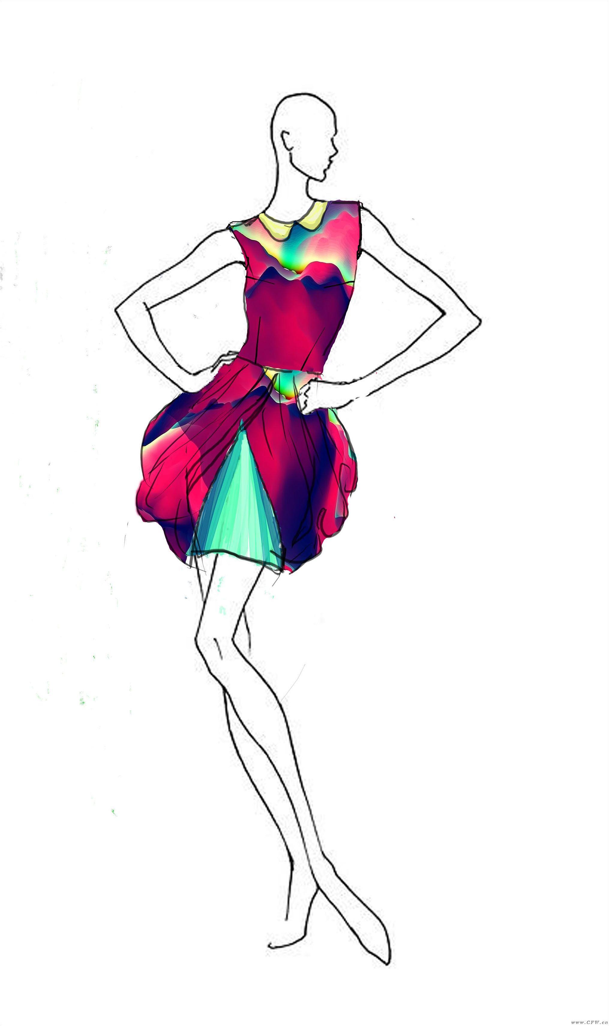 设计效果图-婚纱礼服设计-服装设计